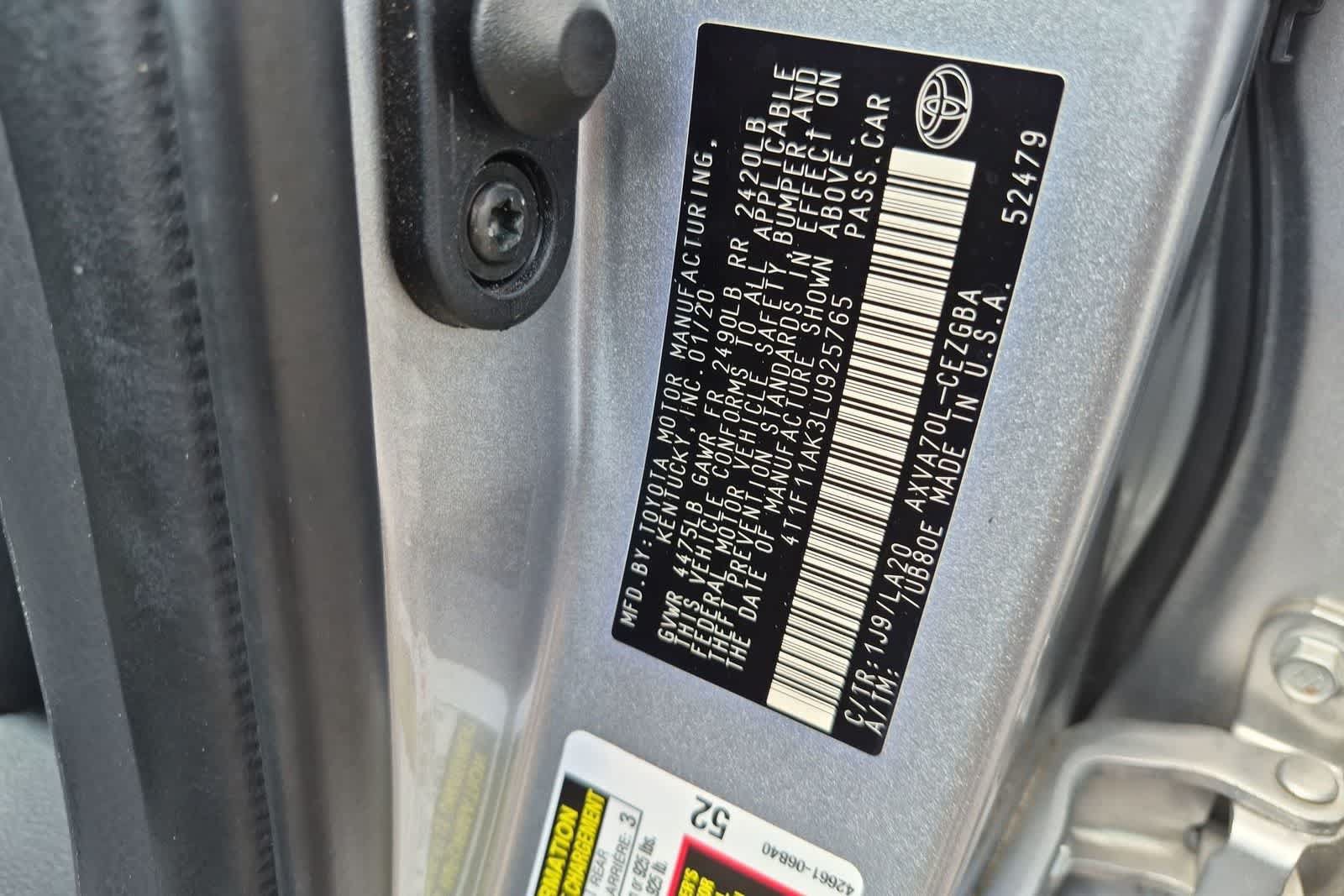Used 2020 Toyota Camry XLE FWD image 33