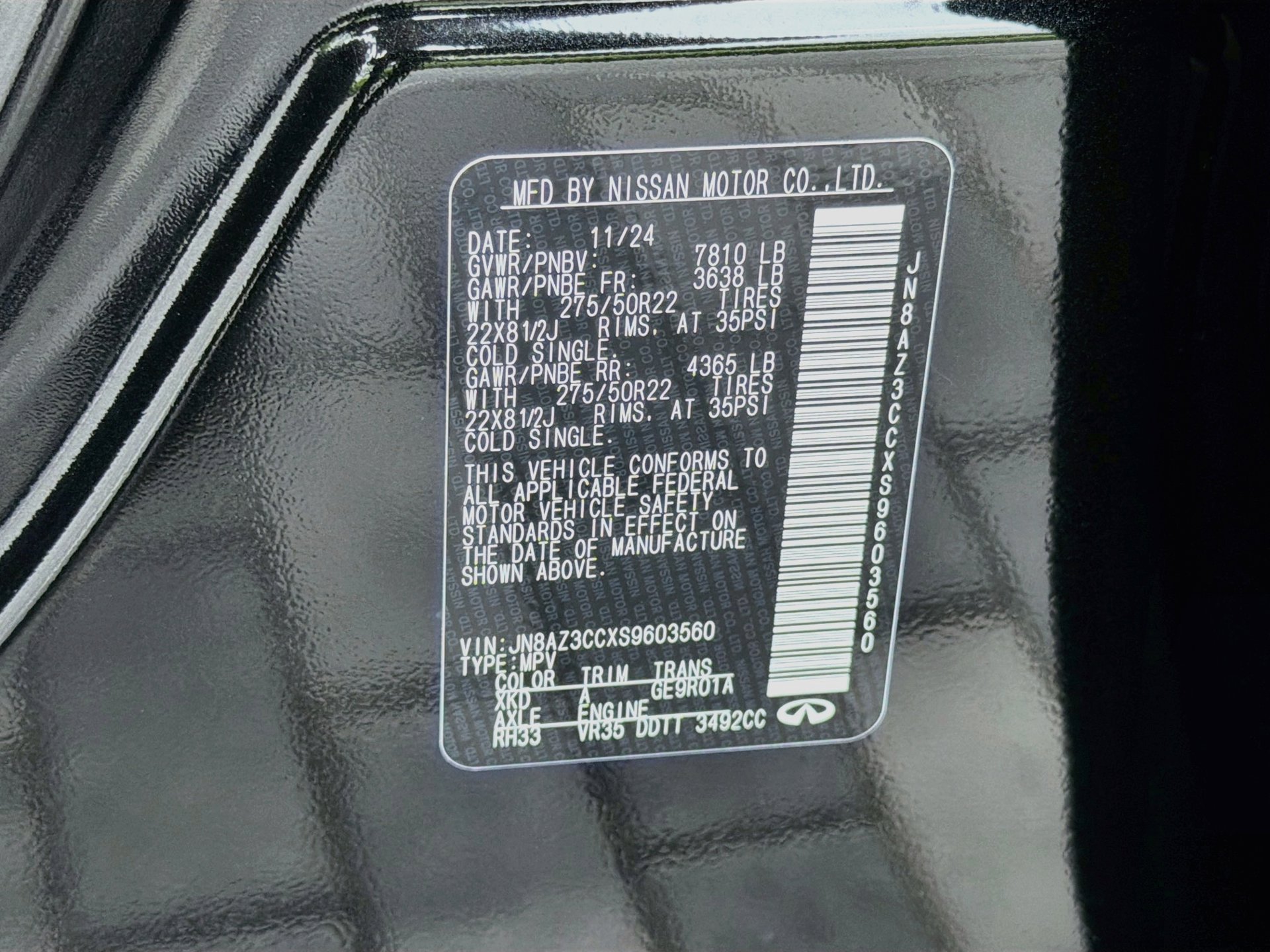 Used 2025 INFINITI QX80 Autograph w/ Autograph Exterior Package AWD/4WD image 42