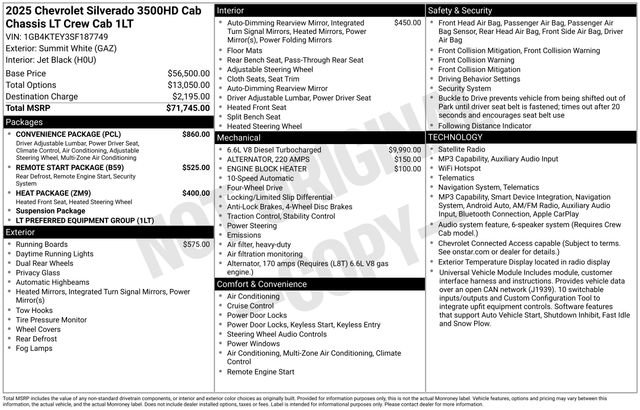 Used 2025 Chevrolet Silverado 3500 LT w/ Convenience Package AWD/4WD image 35
