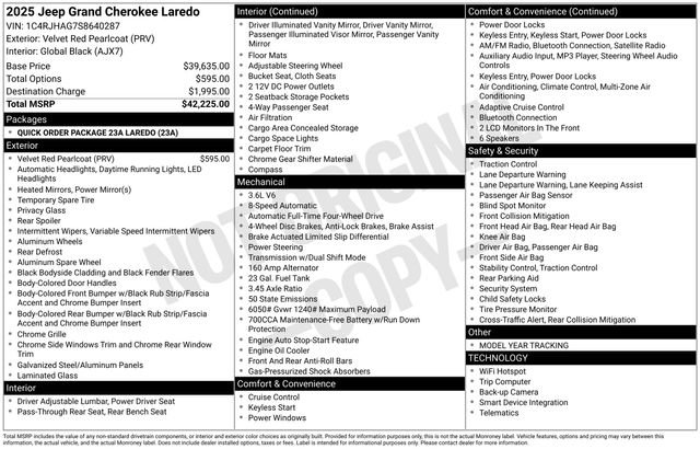 Used 2025 Jeep Grand Cherokee Laredo image 24