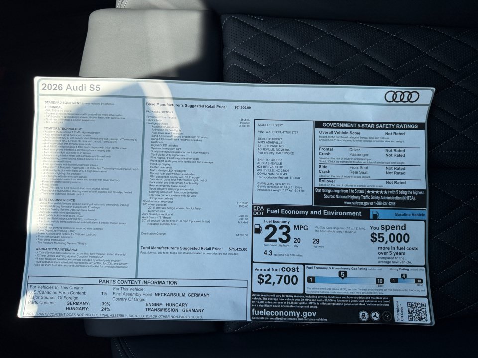 New 2026 Audi S5 Prestige AWD/4WD image 33