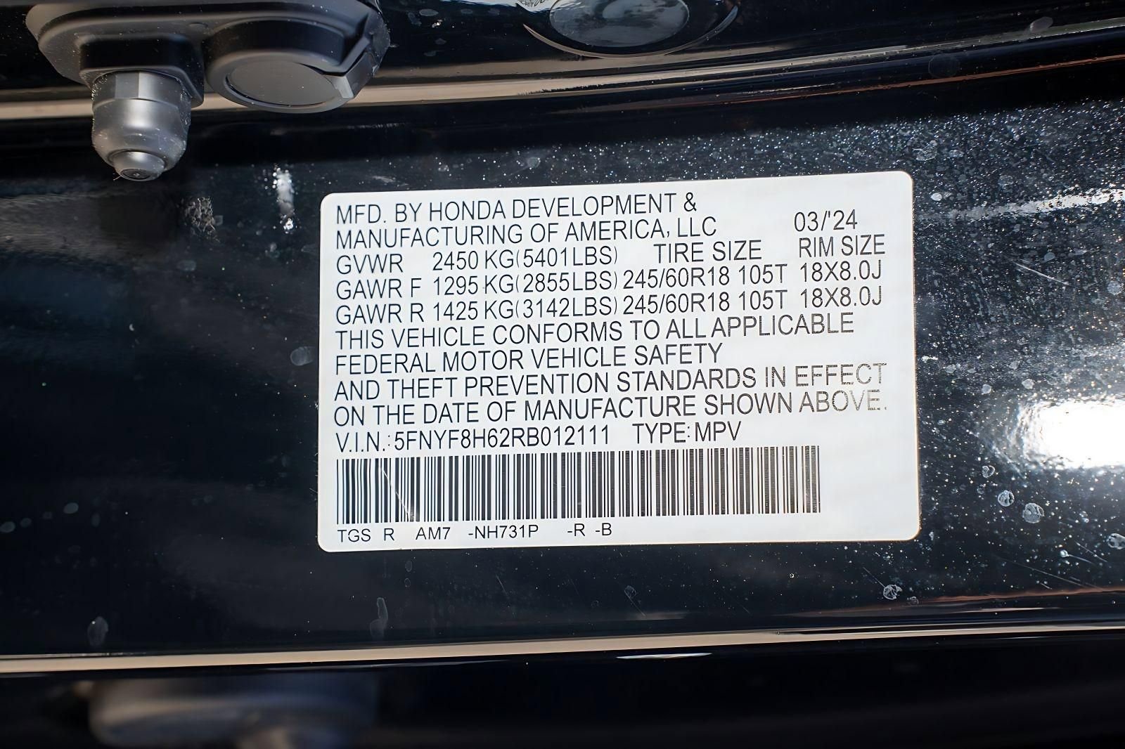 Certified 2024 Honda Passport TrailSport image 40