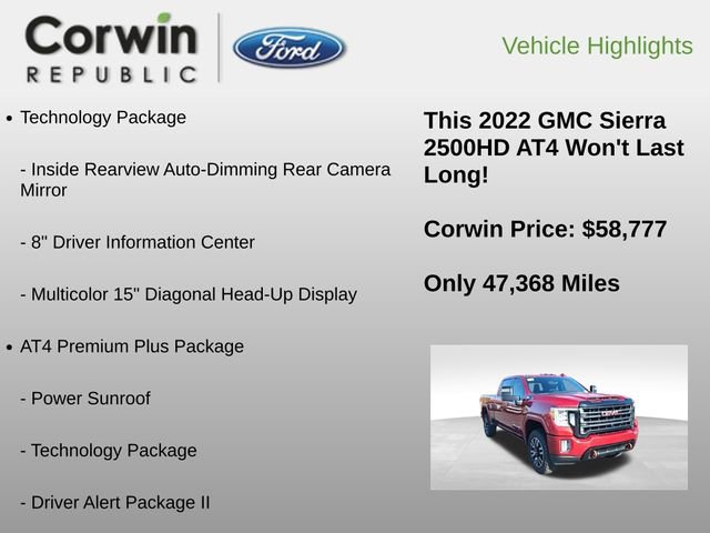 Used 2022 GMC Sierra 2500 AT4 w/ AT4 Premium Plus Package image 31