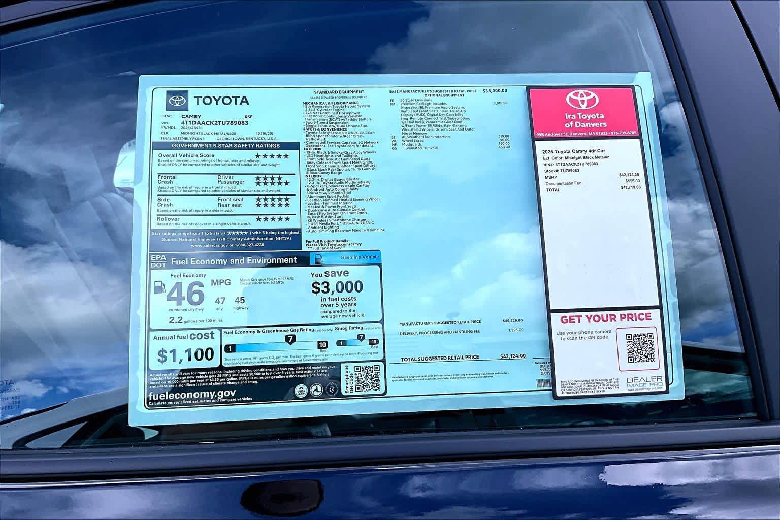New 2026 Toyota Camry XSE w/ Premium Package FWD image 21