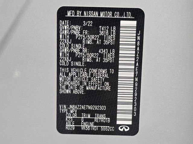 Used 2022 INFINITI QX80 Premium Select w/ All-Season Package image 53