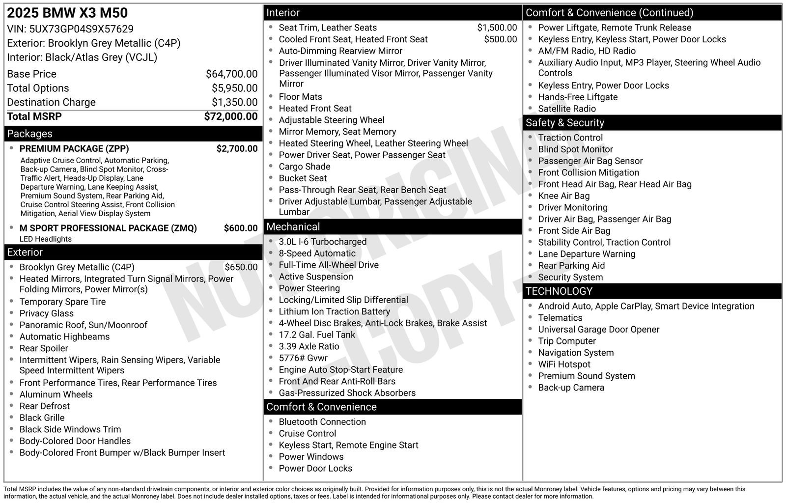 Used 2025 BMW X3 M50 w/ Premium Package image 36