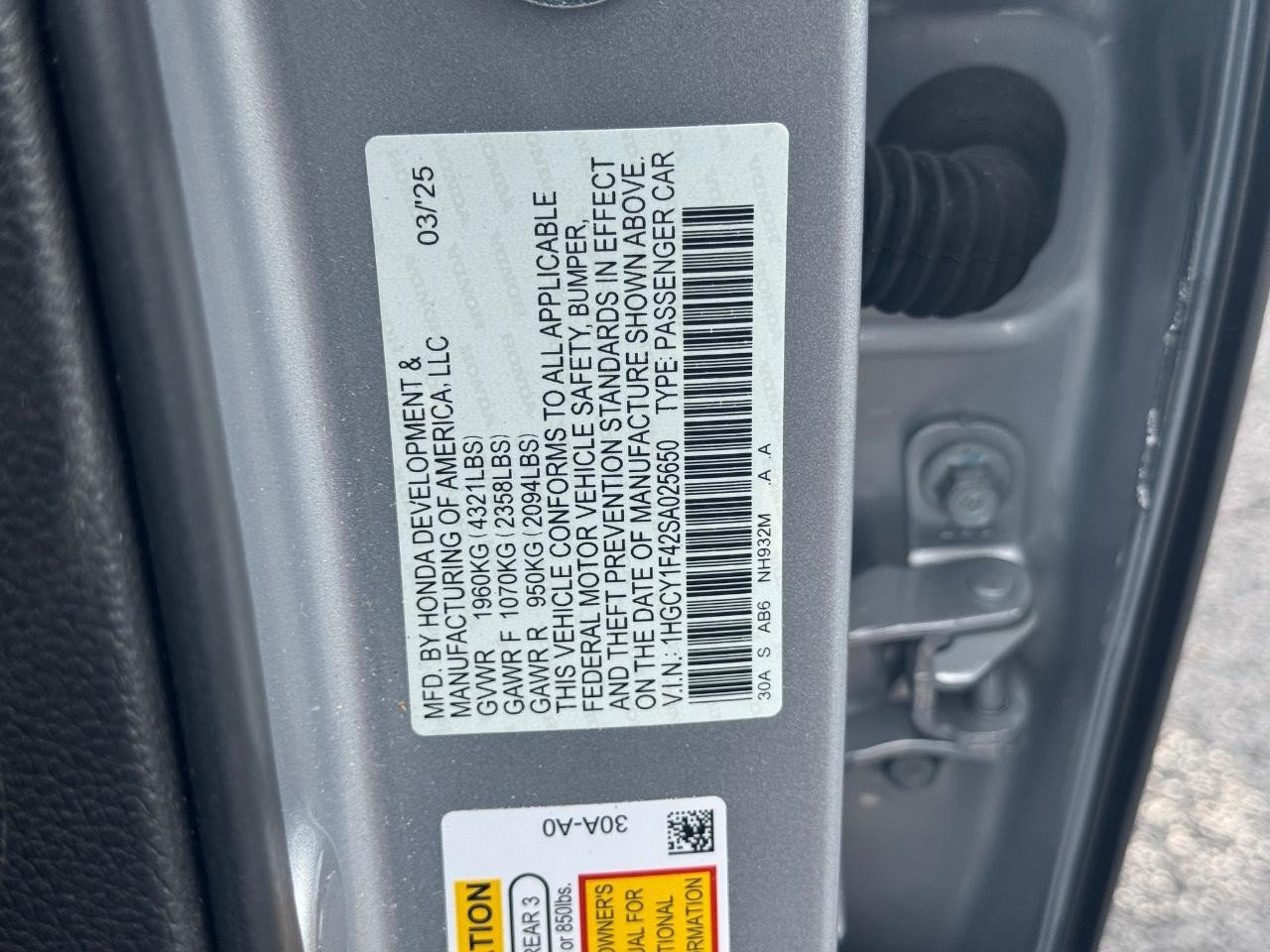 Certified 2025 Honda Accord SE image 27