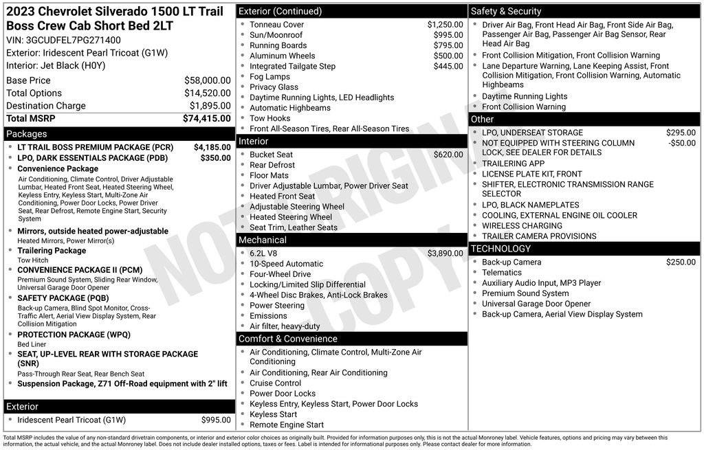 Used 2023 Chevrolet Silverado 1500 LT Trail Boss w/ LT Trail Boss Premium Package image 9