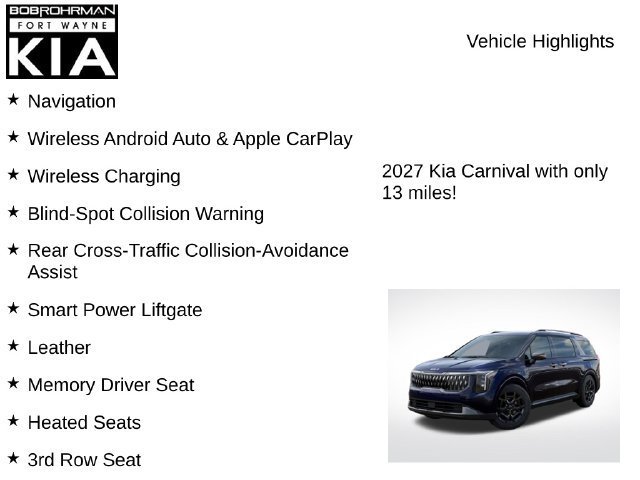 New 2027 Kia Carnival EX w/ Dark Edition Package FWD image 7