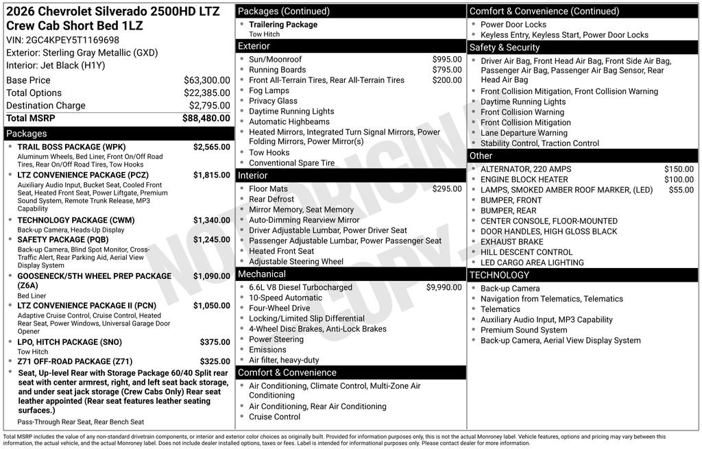 New 2026 Chevrolet Silverado 2500 LTZ w/ Trail Boss Package AWD/4WD image 26