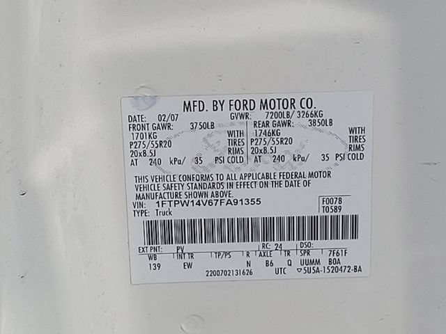 Used 2007 Ford F150 Lariat AWD/4WD image 16