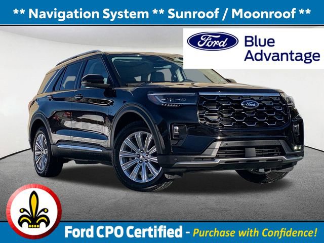 Certified 2025 Ford Explorer Platinum w/ LUX Leather Package