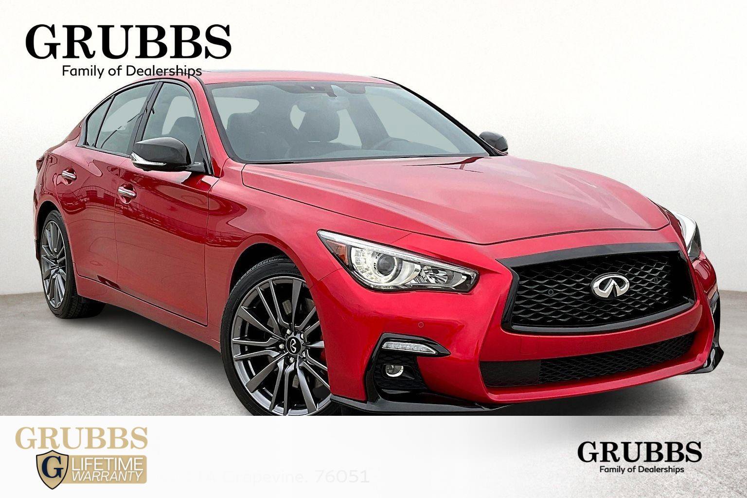 Certified 2024 INFINITI Q50 Red Sport 400 w/ Carbon Fiber Package