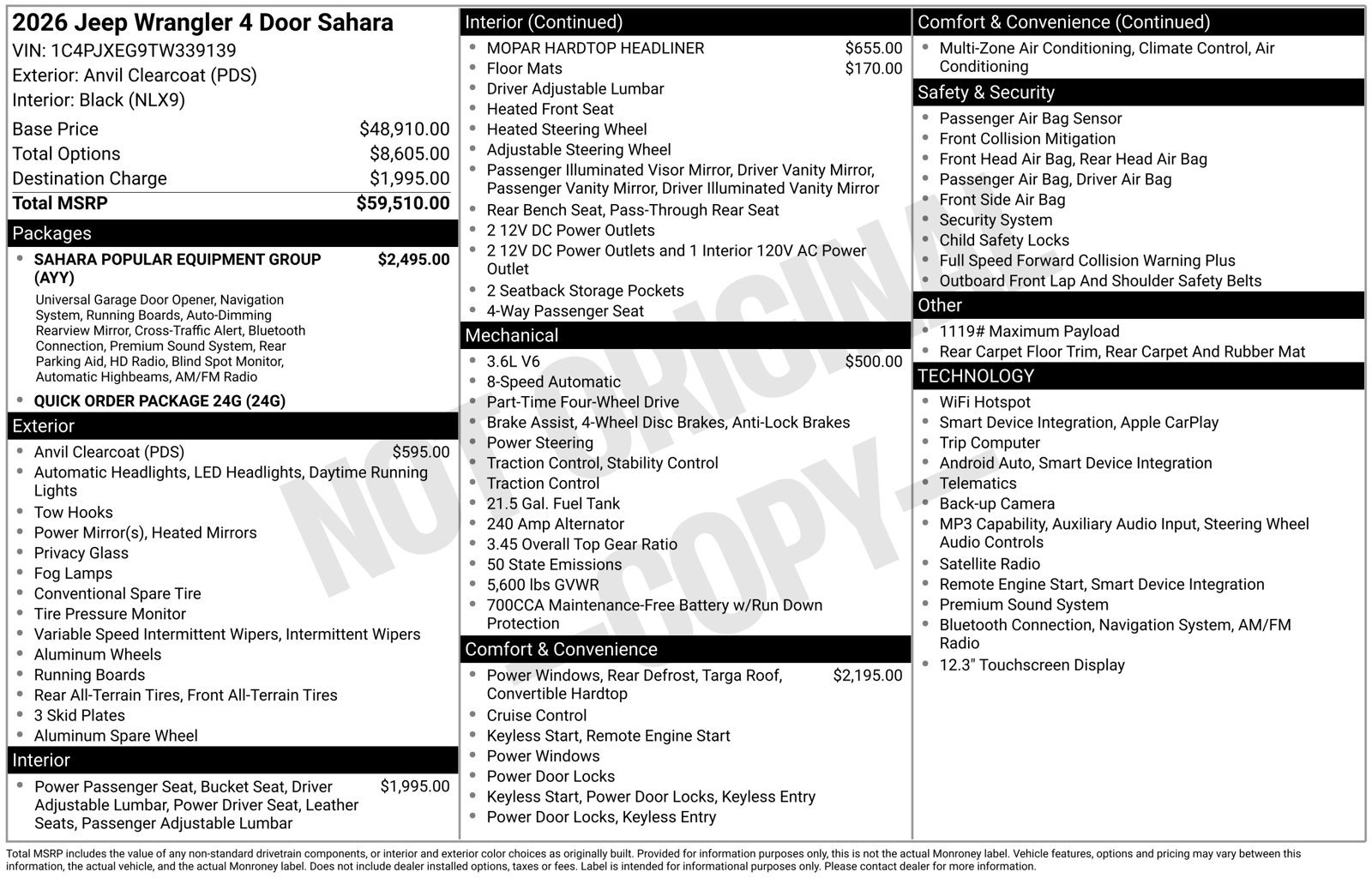 New 2026 Jeep Wrangler Unlimited Sahara AWD/4WD image 26