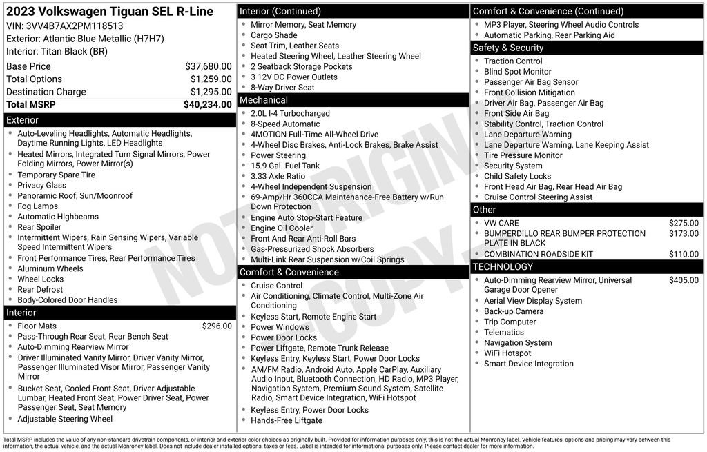 Certified 2023 Volkswagen Tiguan SEL R-Line image 45