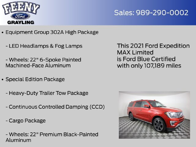 Certified 2021 Ford Expedition Max Limited AWD/4WD image 13