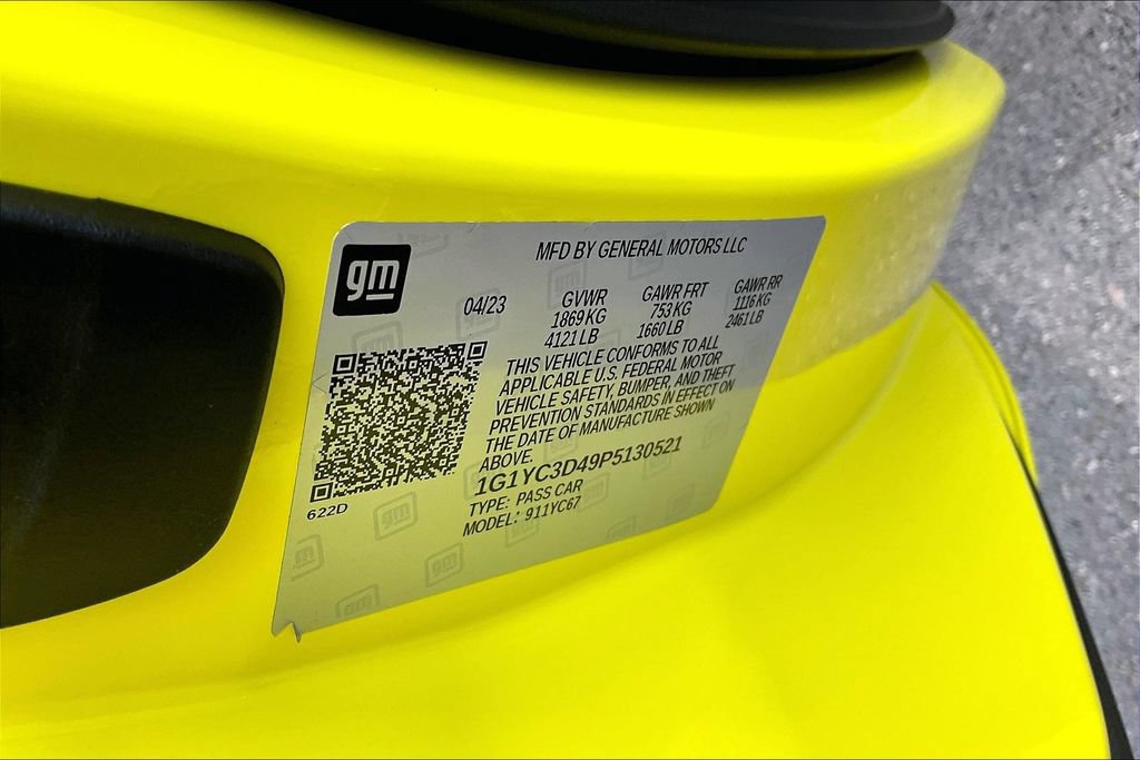 Used 2023 Chevrolet Corvette Stingray Premium Conv w/ Stealth Interior Trim Package RWD image 21