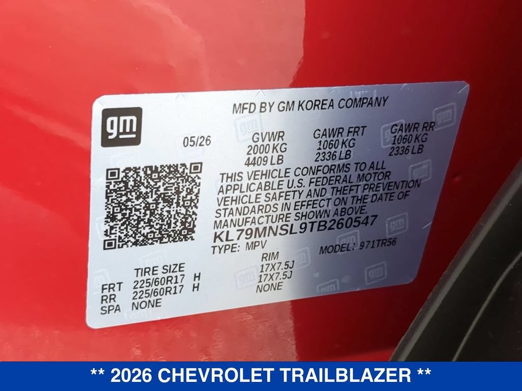 New 2026 Chevrolet TrailBlazer LS w/ LS Convenience Package AWD/4WD image 24