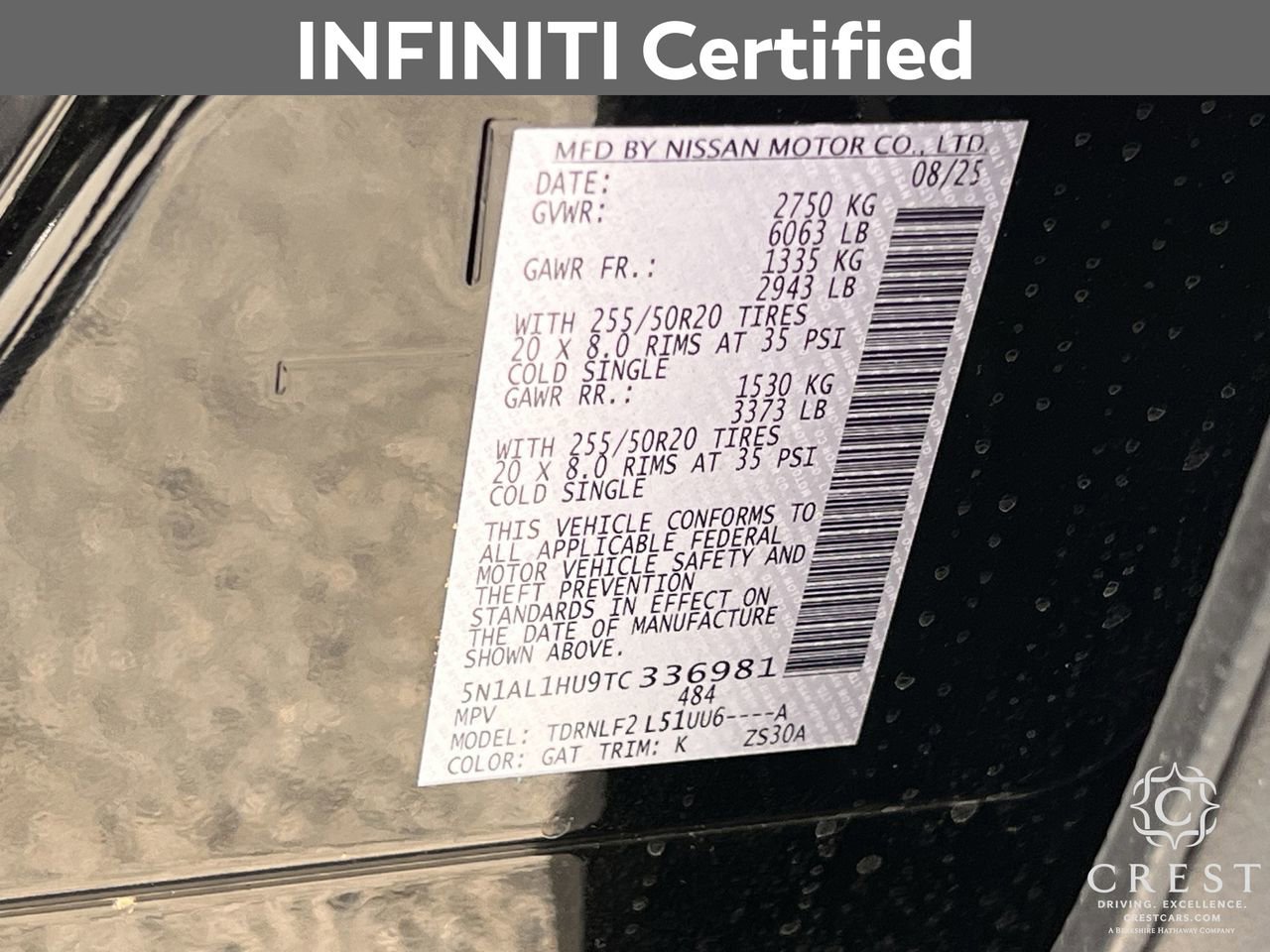 Certified 2026 INFINITI QX60 Autograph w/ Dark Cargo Package image 33