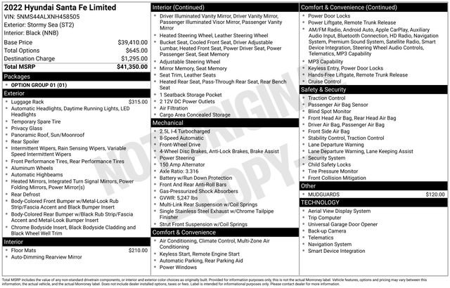 Used 2022 Hyundai Santa Fe Limited FWD image 30