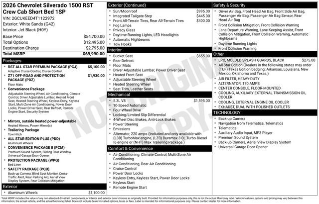 New 2026 Chevrolet Silverado 1500 RST w/ RST All Star Premium Package image 4