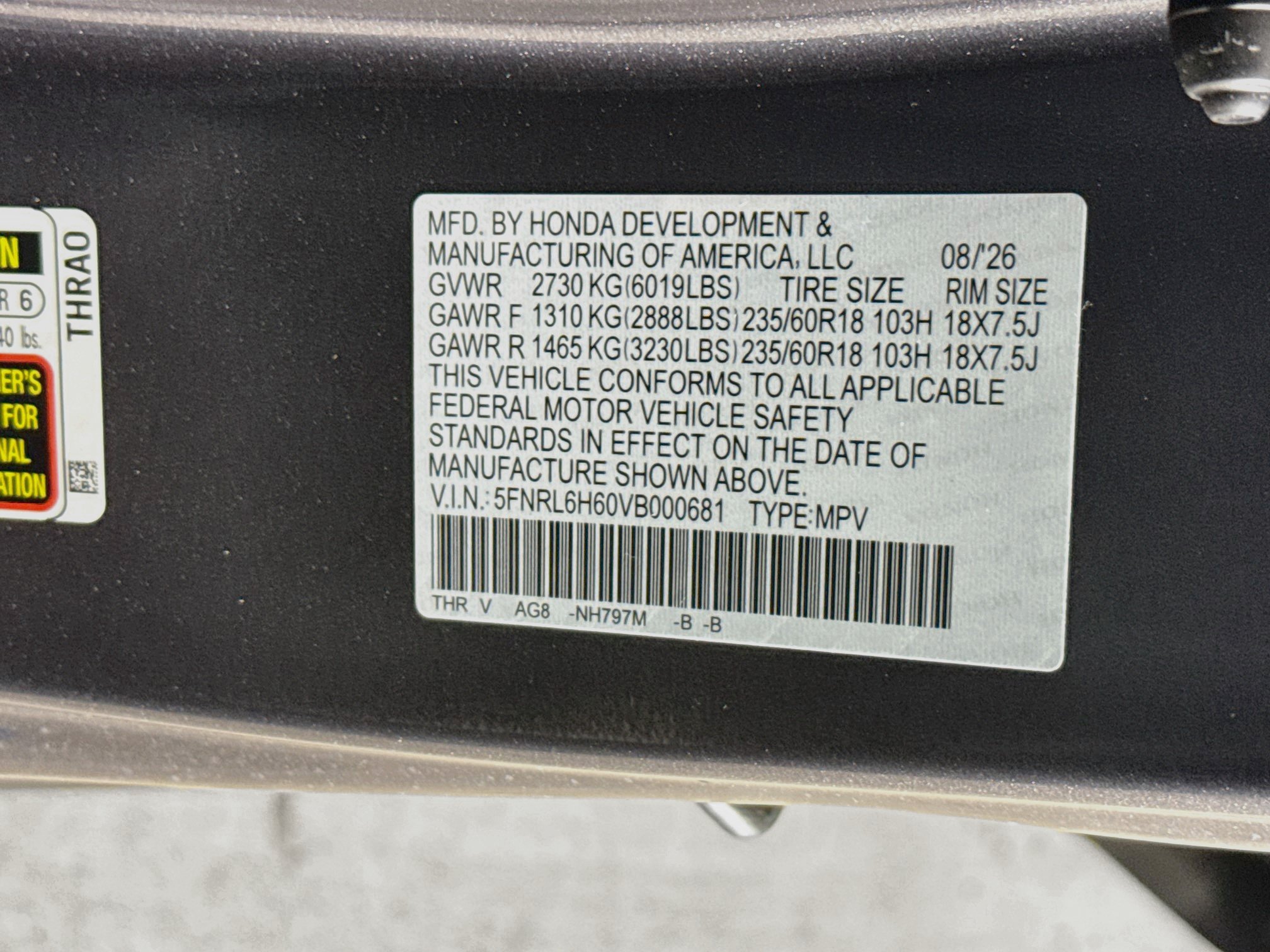 New 2027 Honda Odyssey EX-L image 40