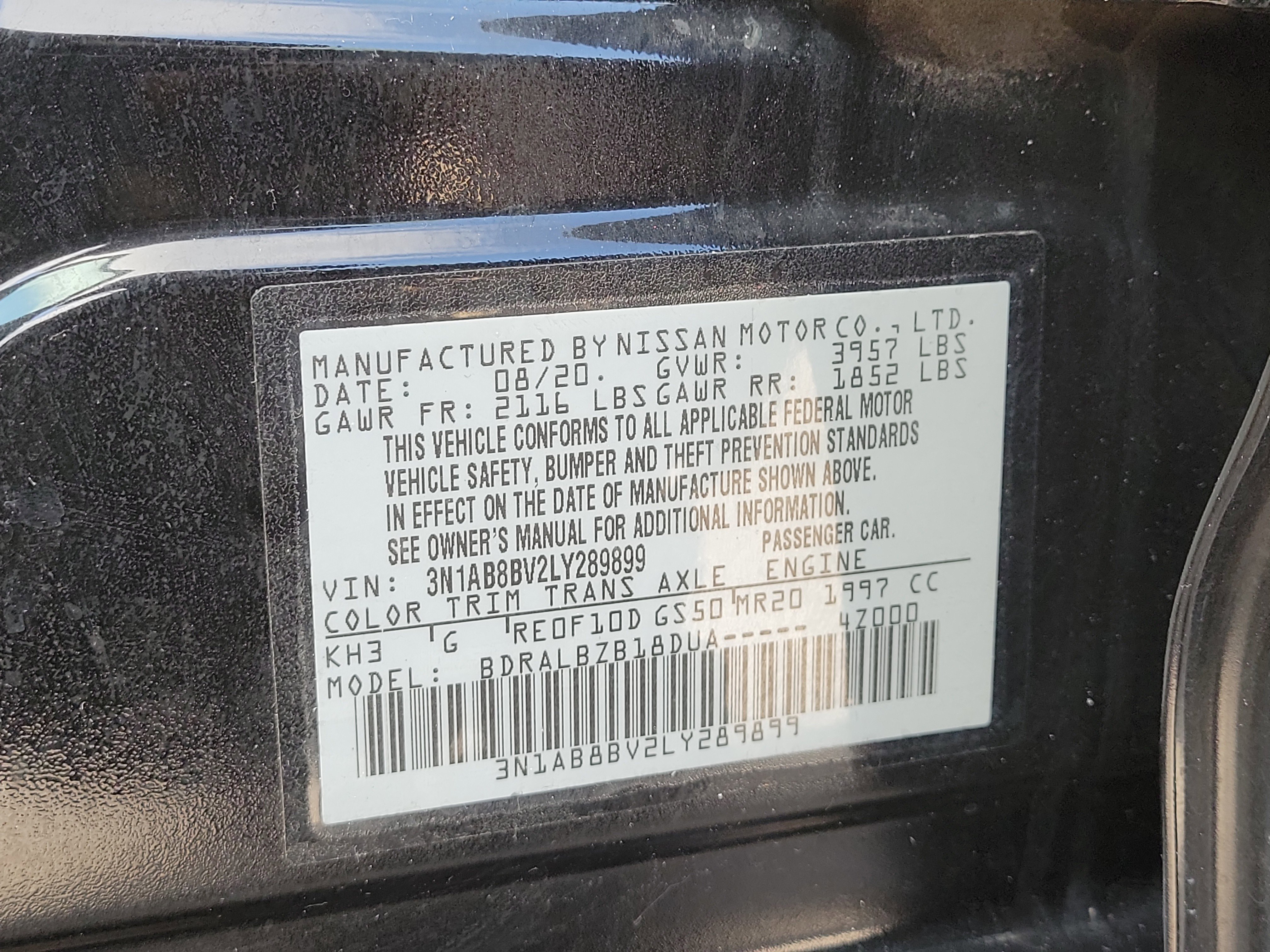Certified 2020 Nissan Sentra S FWD image 32