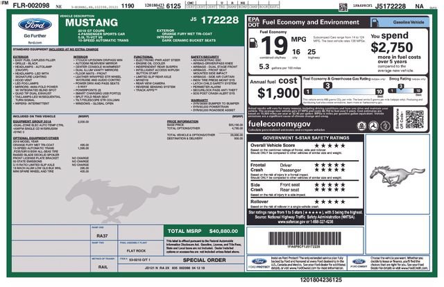 Used 2018 Ford Mustang GT w/ Equipment Group 301A RWD image 32
