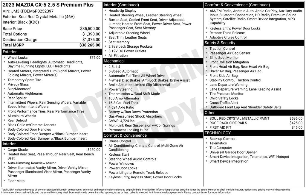 Certified 2023 MAZDA CX-5 AWD 2.5 S w/ Premium Plus Pkg image 32