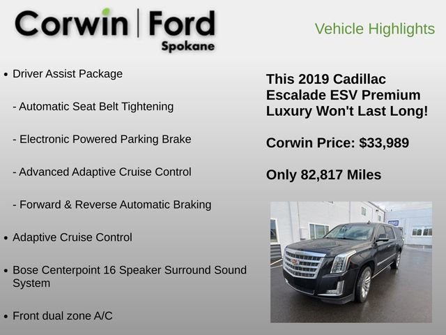 Used 2019 Cadillac Escalade ESV Premium Luxury w/ LPO, Radiant Package AWD/4WD image 6