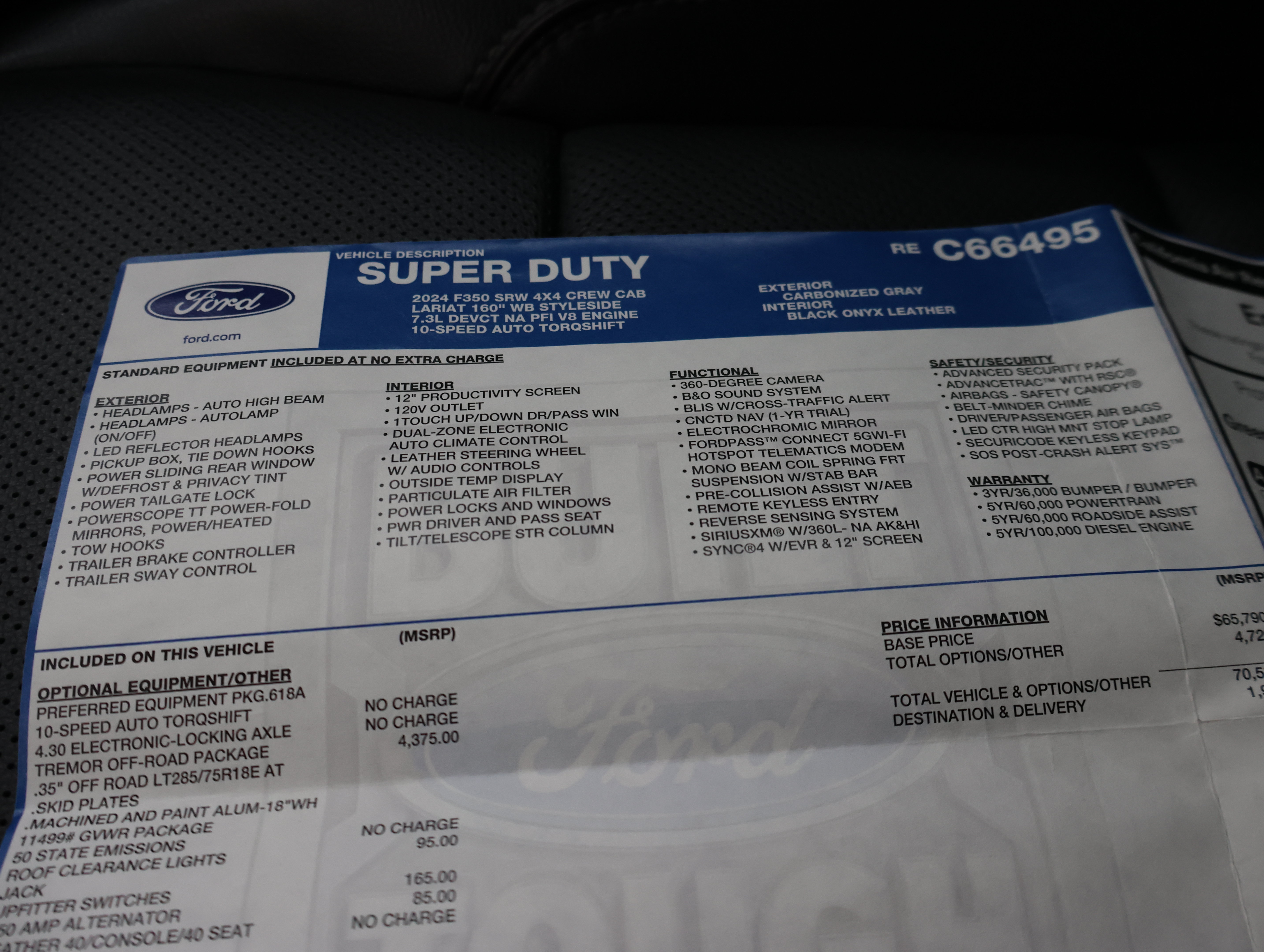 Used 2024 Ford F350 Lariat w/ Tremor Off-Road Package AWD/4WD image 68