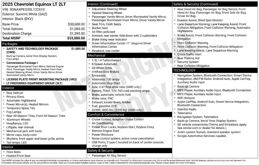 Used 2025 Chevrolet Equinox LT w/ Safety and Technology Package AWD/4WD image 31