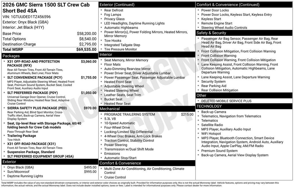 New 2026 GMC Sierra 1500 SLT AWD/4WD image 17