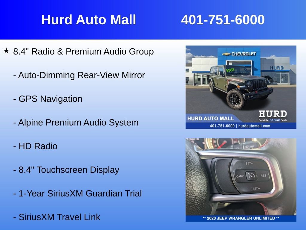 Used 2020 Jeep Wrangler Unlimited Rubicon w/ Quick Order Package 28Y Recon image 24