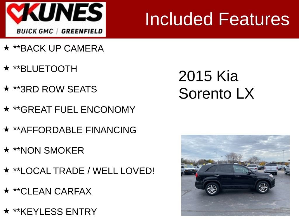 Used 2015 Kia Sorento LX image 2