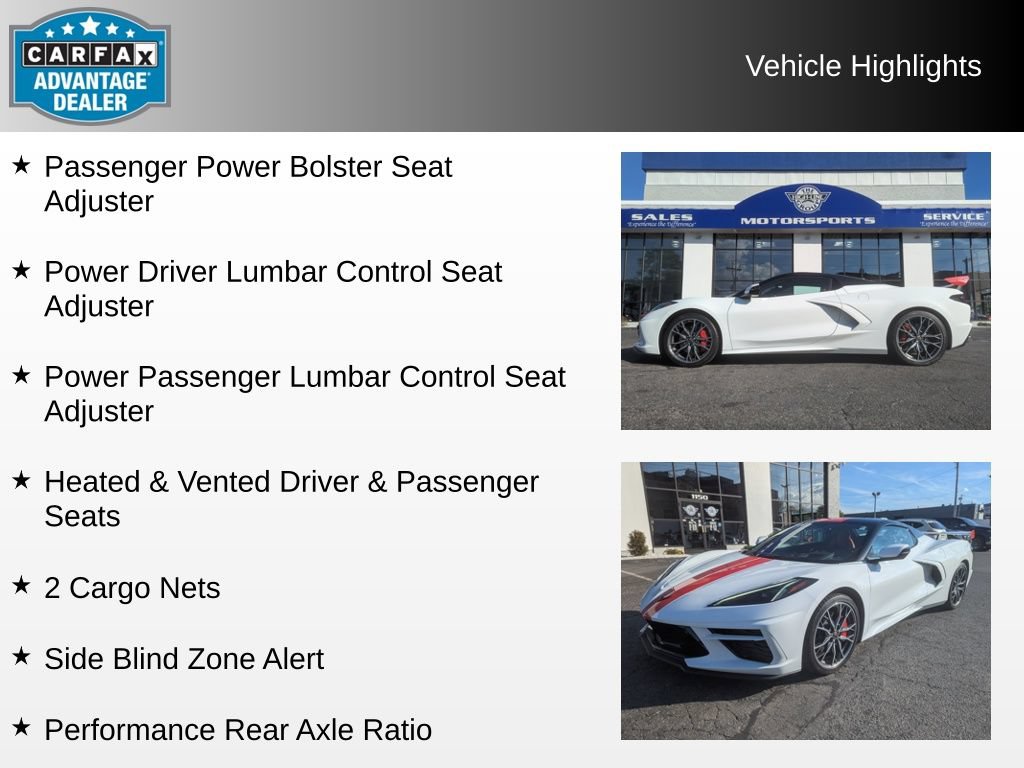 Used 2023 Chevrolet Corvette Stingray Premium Conv w/ Z51 Performance Package RWD image 16