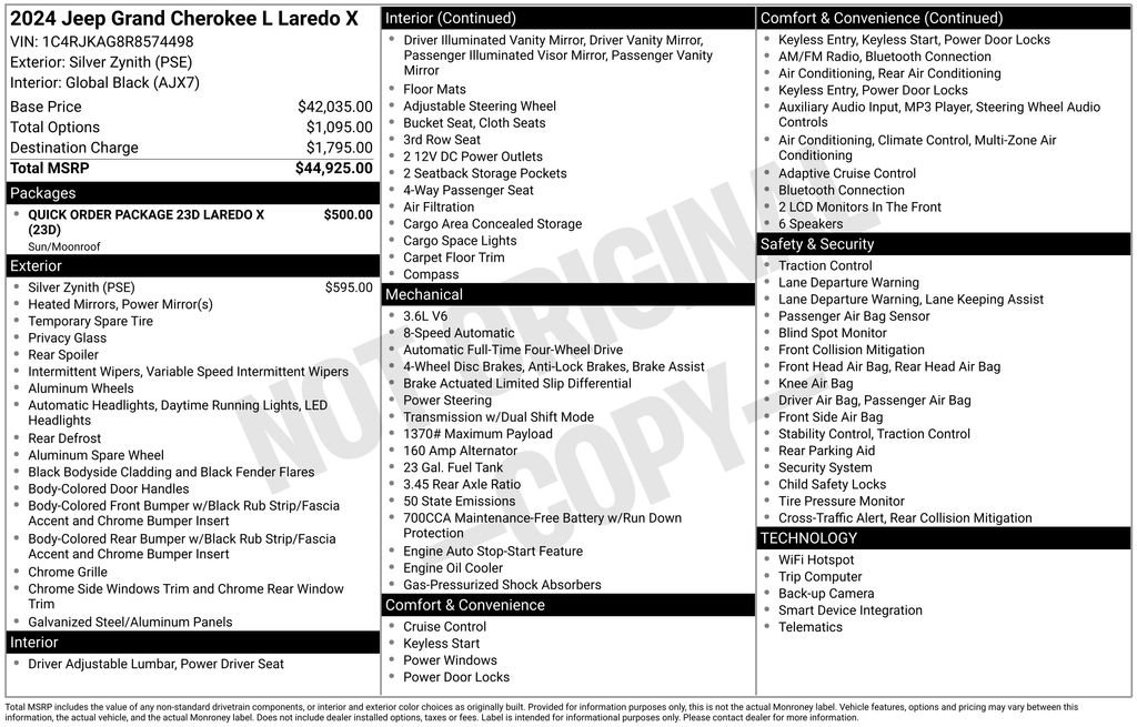 Used 2024 Jeep Grand Cherokee L Laredo image 35