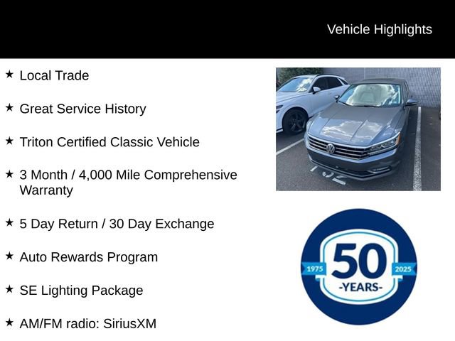 Used 2017 Volkswagen Passat 1.8T SE w/ SE Lighting Package FWD image 5