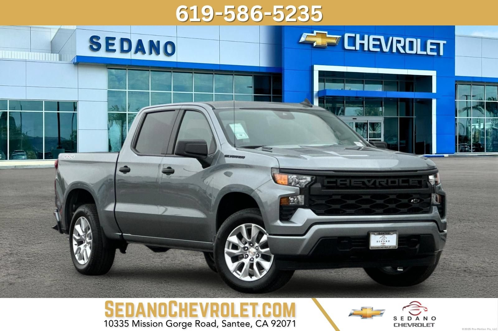 New 2026 Chevrolet Silverado 1500 Custom w/ LPO, Dark Essentials Package AWD/4WD image 1