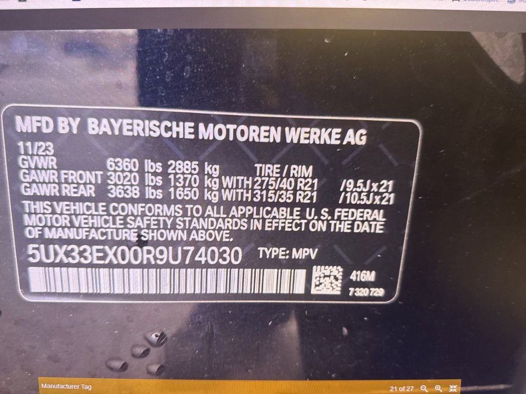 Used 2024 BMW X6 xDrive40i w/ Executive Package AWD/4WD image 20