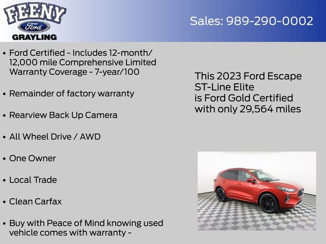 Certified 2023 Ford Escape ST-Line Elite AWD/4WD image 4