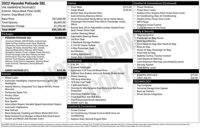 Used 2022 Hyundai Palisade SEL w/ Premium Package image 4