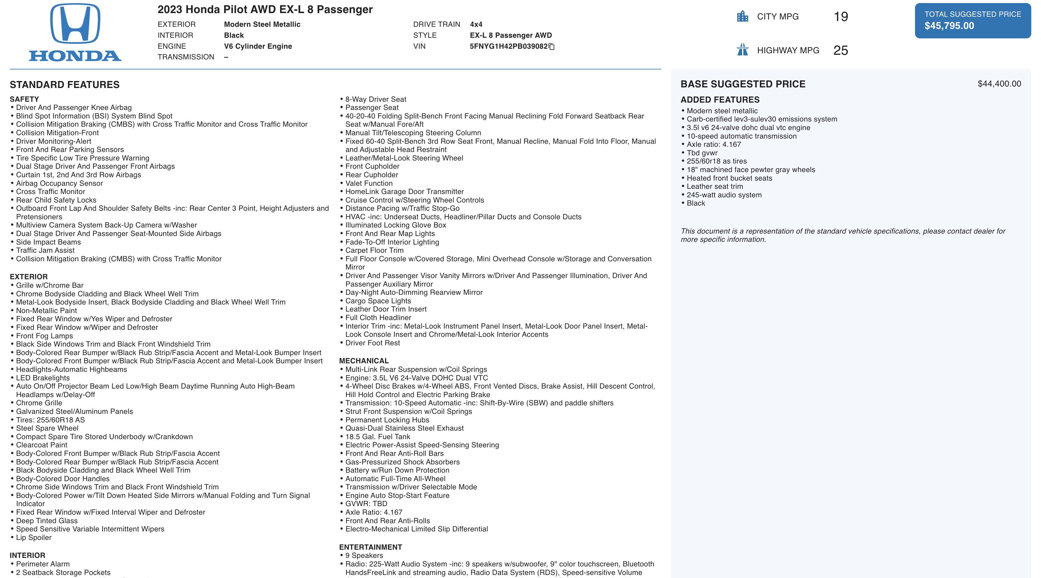 Used 2023 Honda Pilot EX-L image 3