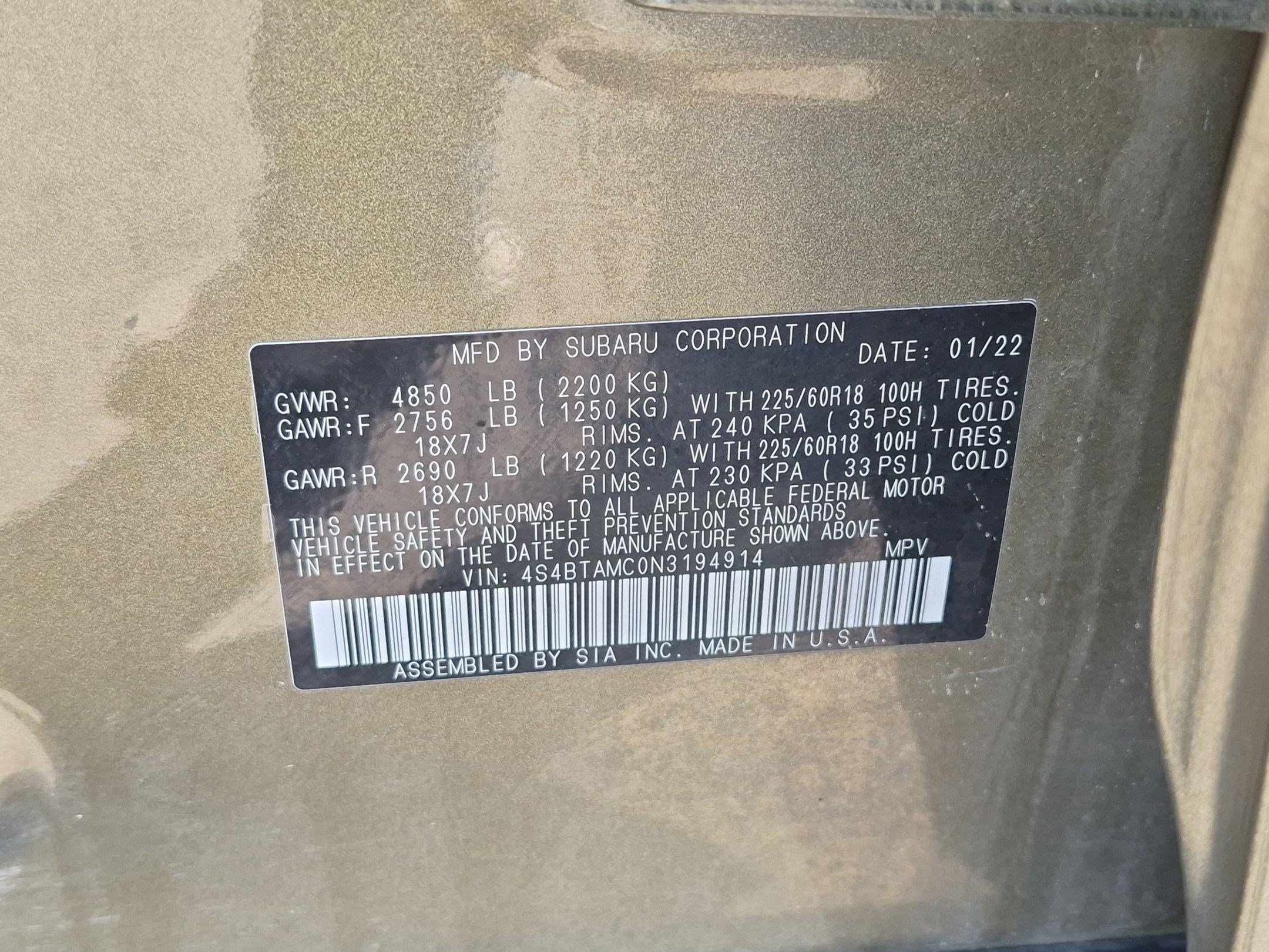 Used 2022 Subaru Outback Limited AWD/4WD image 31