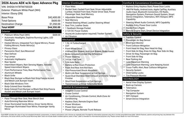 Used 2026 Acura ADX A-Spec w/ Advance Package FWD image 36