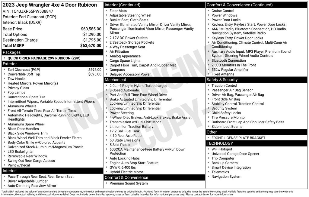 Used 2023 Jeep Wrangler Unlimited Rubicon 4xe image 4