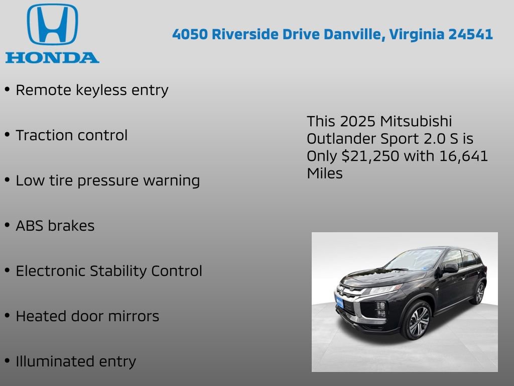 Used 2025 Mitsubishi Outlander Sport AWD image 7