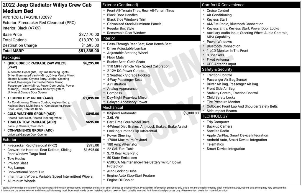 Used 2022 Jeep Gladiator Sport AWD/4WD image 7