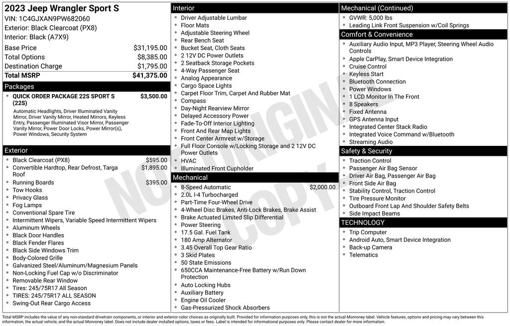 Used 2023 Jeep Wrangler Sport S image 15