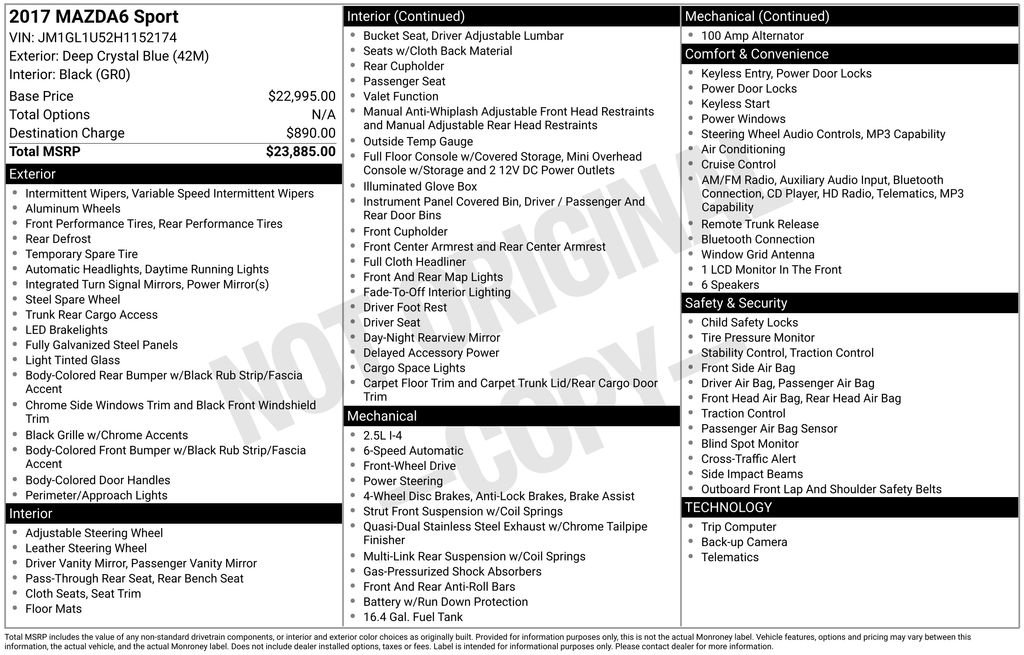 Used 2017 MAZDA MAZDA6 Sport image 27